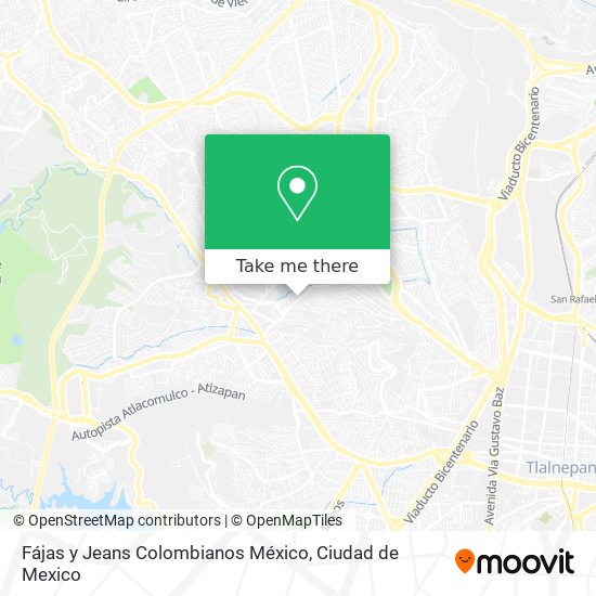 Mapa de Fájas y Jeans Colombianos México