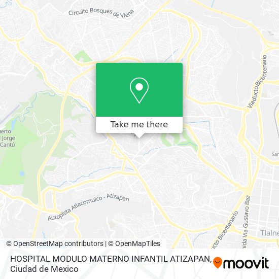 HOSPITAL MODULO MATERNO INFANTIL ATIZAPAN map