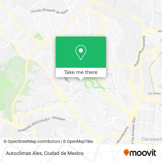 Autoclimas Alex map