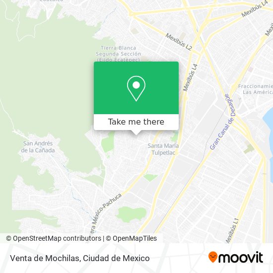 Venta de Mochilas map