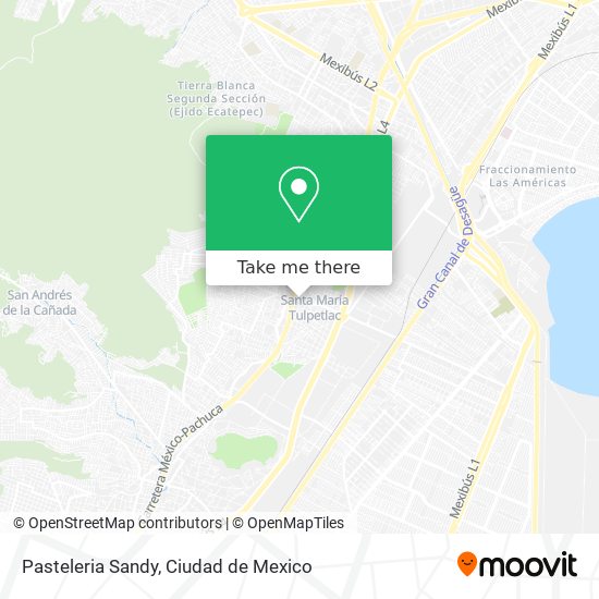 Mapa de Pasteleria Sandy