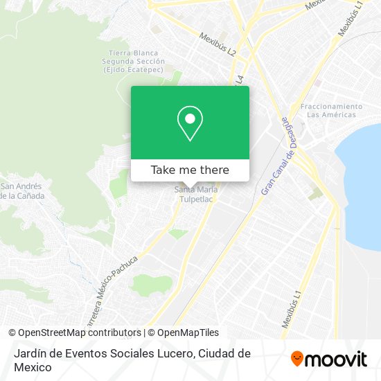 Mapa de Jardín de Eventos Sociales Lucero
