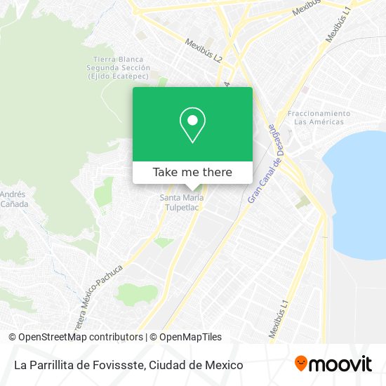 Mapa de La Parrillita de Fovissste