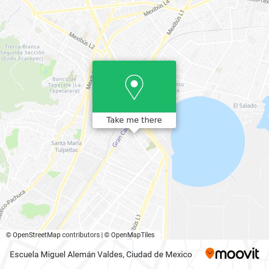 Mapa de Escuela Miguel Alemán Valdes