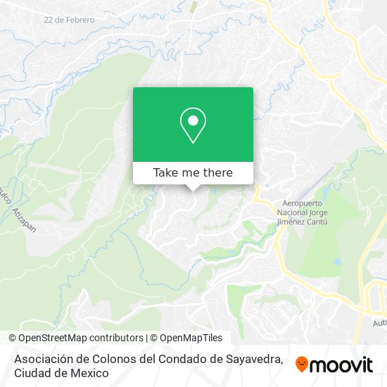 Asociación de Colonos del Condado de Sayavedra map