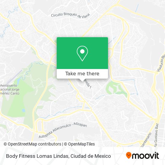 Mapa de Body Fitness Lomas Lindas