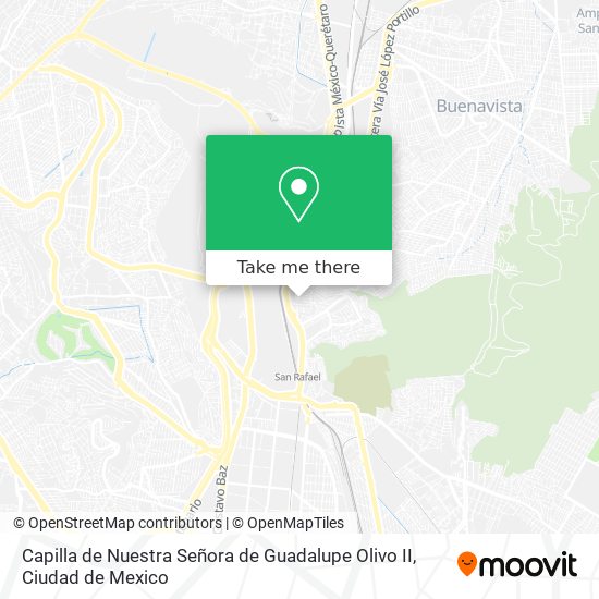 Mapa de Capilla de Nuestra Señora de Guadalupe Olivo II