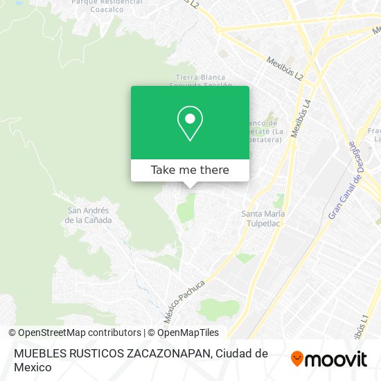 MUEBLES RUSTICOS ZACAZONAPAN map