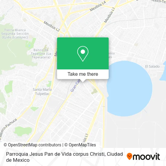 Parroquia Jesus Pan de Vida corpus Christi map