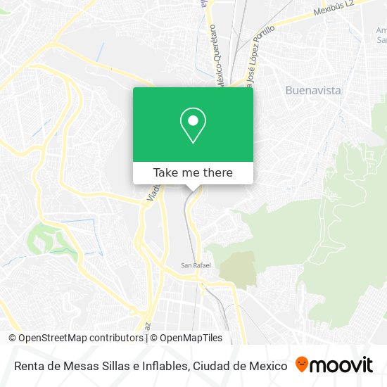 Mapa de Renta de Mesas Sillas e Inflables