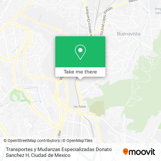Mapa de Transportes y Mudanzas Especializadas Donato Sanchez H