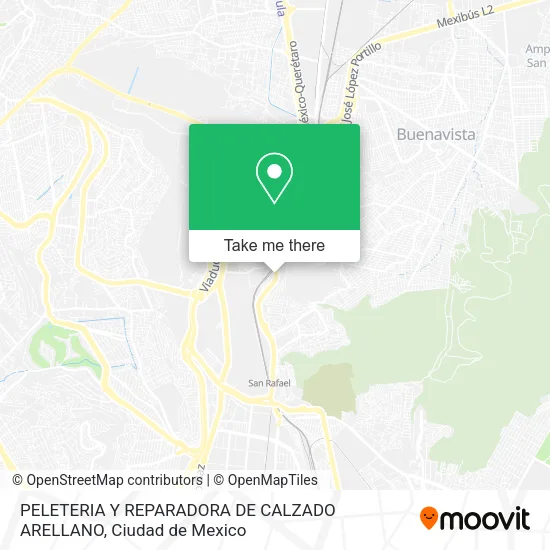 Mapa de PELETERIA Y REPARADORA DE CALZADO ARELLANO