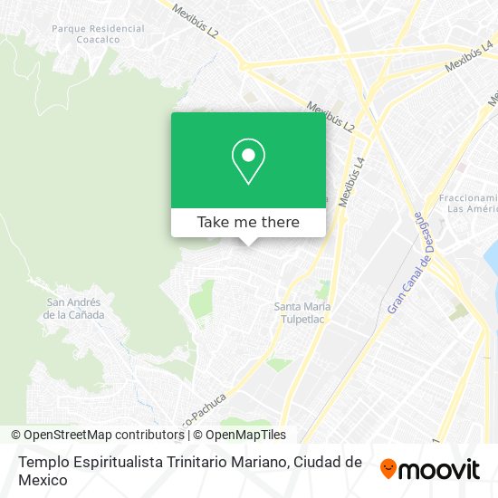 Mapa de Templo Espiritualista Trinitario Mariano