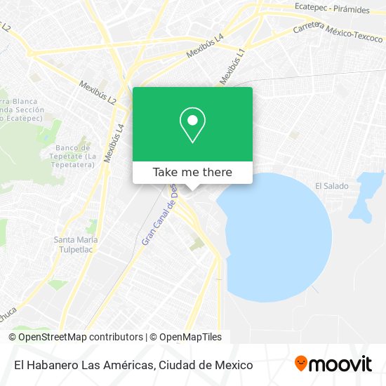 Mapa de El Habanero Las Américas