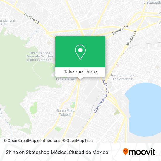 Shine on Skateshop México map