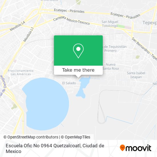Mapa de Escuela Ofic No 0964 Quetzalcoatl