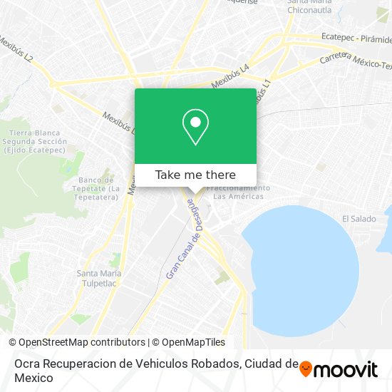 Ocra Recuperacion de Vehiculos Robados map