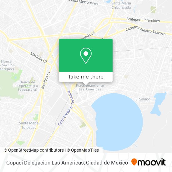 Copaci Delegacion Las Americas map