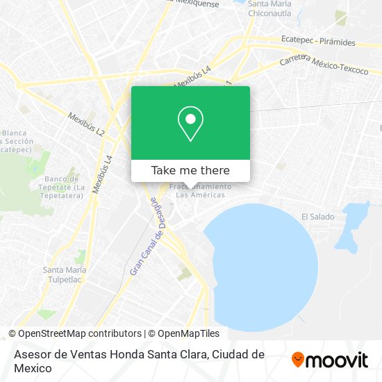 Mapa de Asesor de Ventas Honda Santa Clara