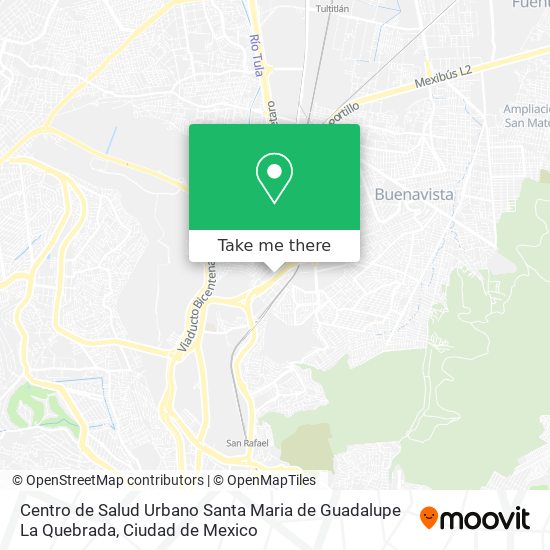 Centro de Salud Urbano Santa Maria de Guadalupe La Quebrada map