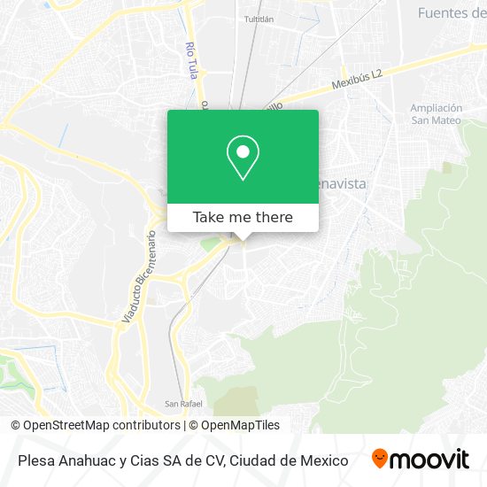 Mapa de Plesa Anahuac y Cias SA de CV