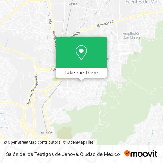 Mapa de Salón de los Testigos de Jehová