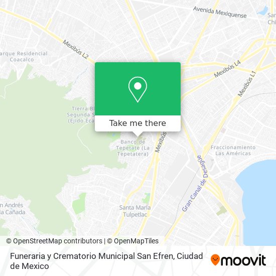 Mapa de Funeraria y Crematorio Municipal San Efren