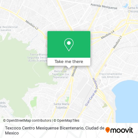 Texcoco Centro Mexiquense Bicentenario map