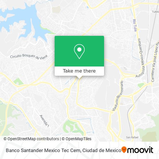 Banco Santander Mexico Tec Cem map