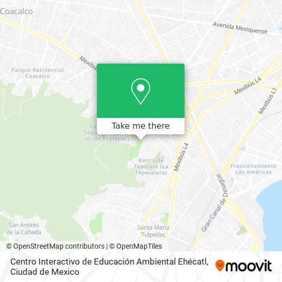 Centro Interactivo de Educación Ambiental Ehécatl map