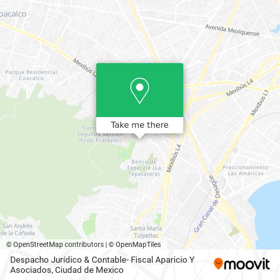 Despacho Jurídico & Contable- Fiscal Aparicio Y Asociados map