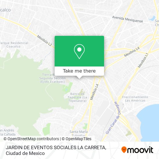 Mapa de JARDIN DE EVENTOS SOCIALES LA CARRETA
