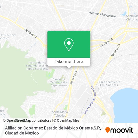 Afiliación Coparmex Estado de México Oriente,S.P. map