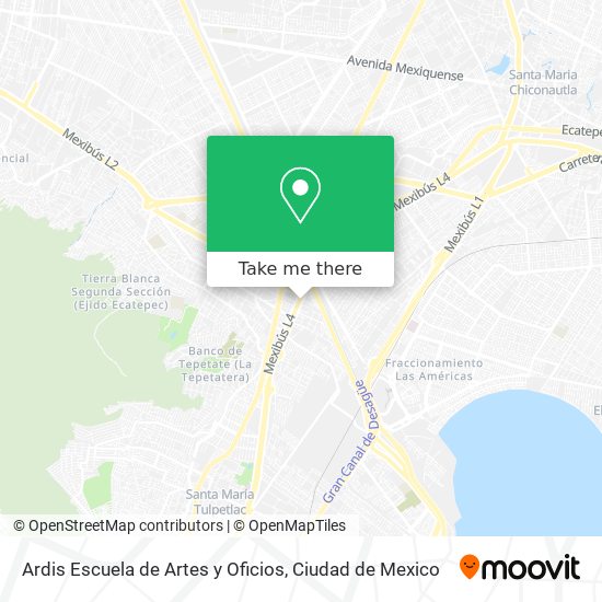 Ardis Escuela de Artes y Oficios map