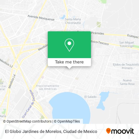 Mapa de El Globo Jardines de Morelos