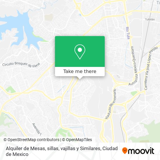 Mapa de Alquiler de Mesas, sillas, vajillas y Similares