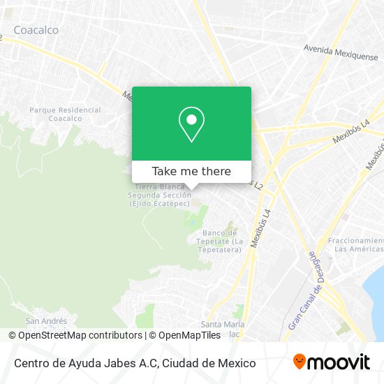 Mapa de Centro de Ayuda Jabes A.C