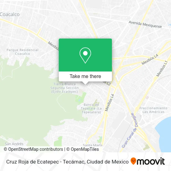 Mapa de Cruz Roja de Ecatepec - Tecámac