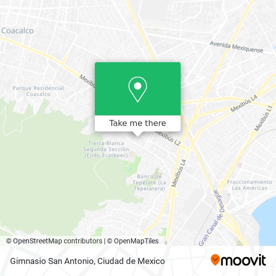 Mapa de Gimnasio San Antonio