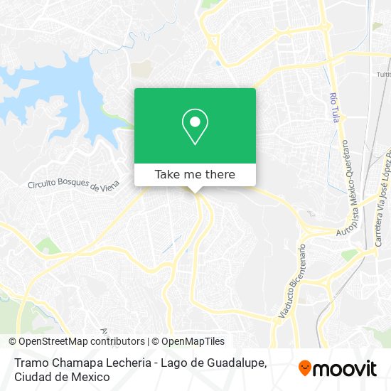 Mapa de Tramo Chamapa Lecheria - Lago de Guadalupe