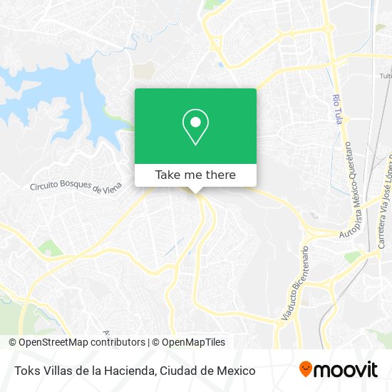 Toks Villas de la Hacienda map