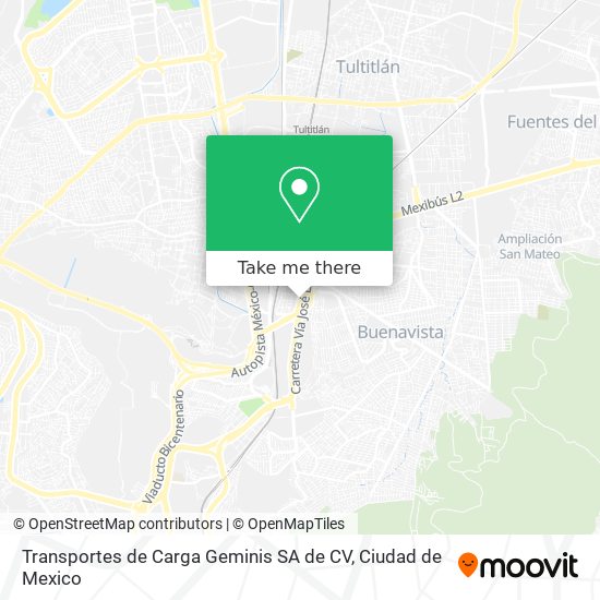 Transportes de Carga Geminis SA de CV map