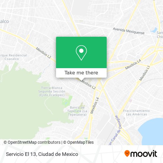 Servicio El 13 map