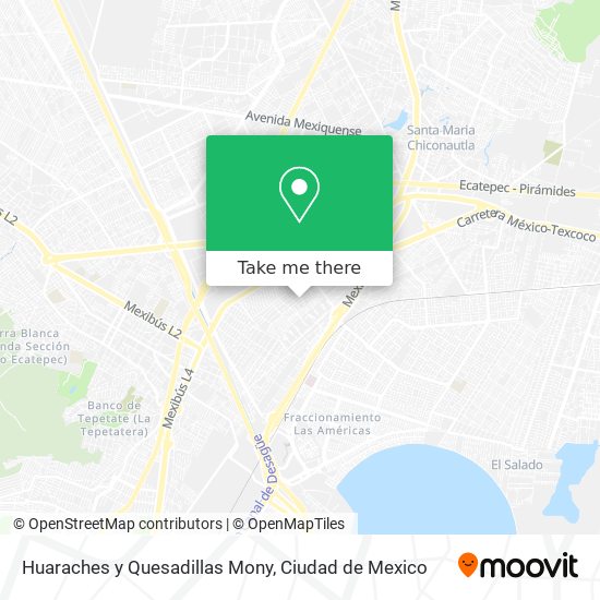 Huaraches y Quesadillas Mony map