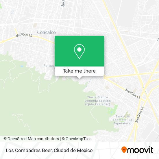 Mapa de Los Compadres Beer