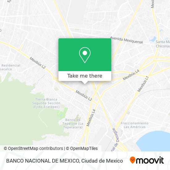 Mapa de BANCO NACIONAL DE MEXICO