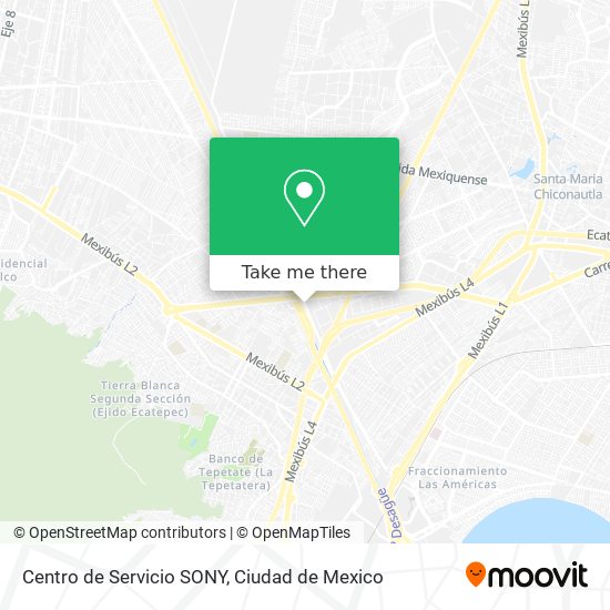 Mapa de Centro de Servicio SONY