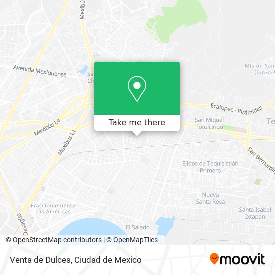 Venta de Dulces map