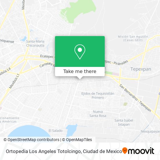 Ortopedia Los Angeles Totolcingo map