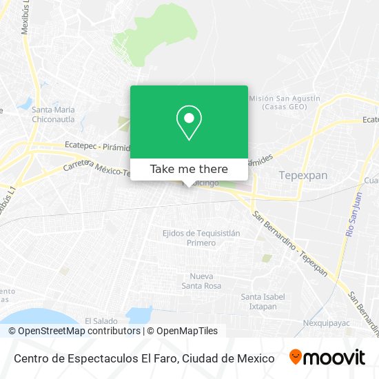 Mapa de Centro de Espectaculos El Faro